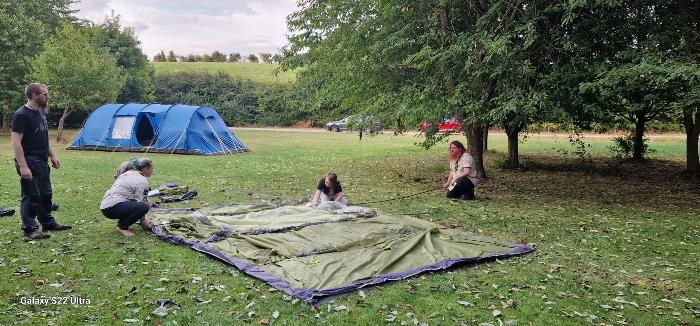 Setting up camp